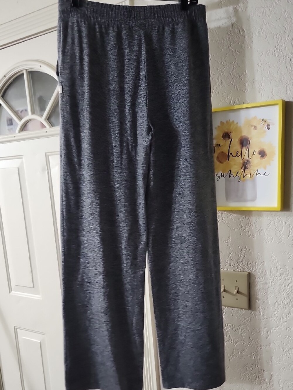 Vuori Halo Essential Wide Leg Pants Heather Grey - Sz M (EUC) Dream Knit Comfy - Picture 5 of 8